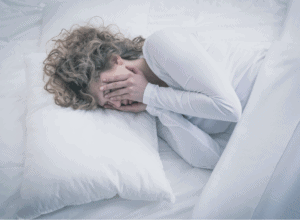 young woman struggling from a sleeping pill addiction in Chicago where she seeks help from CRC Institute for sleeping pill addiction help